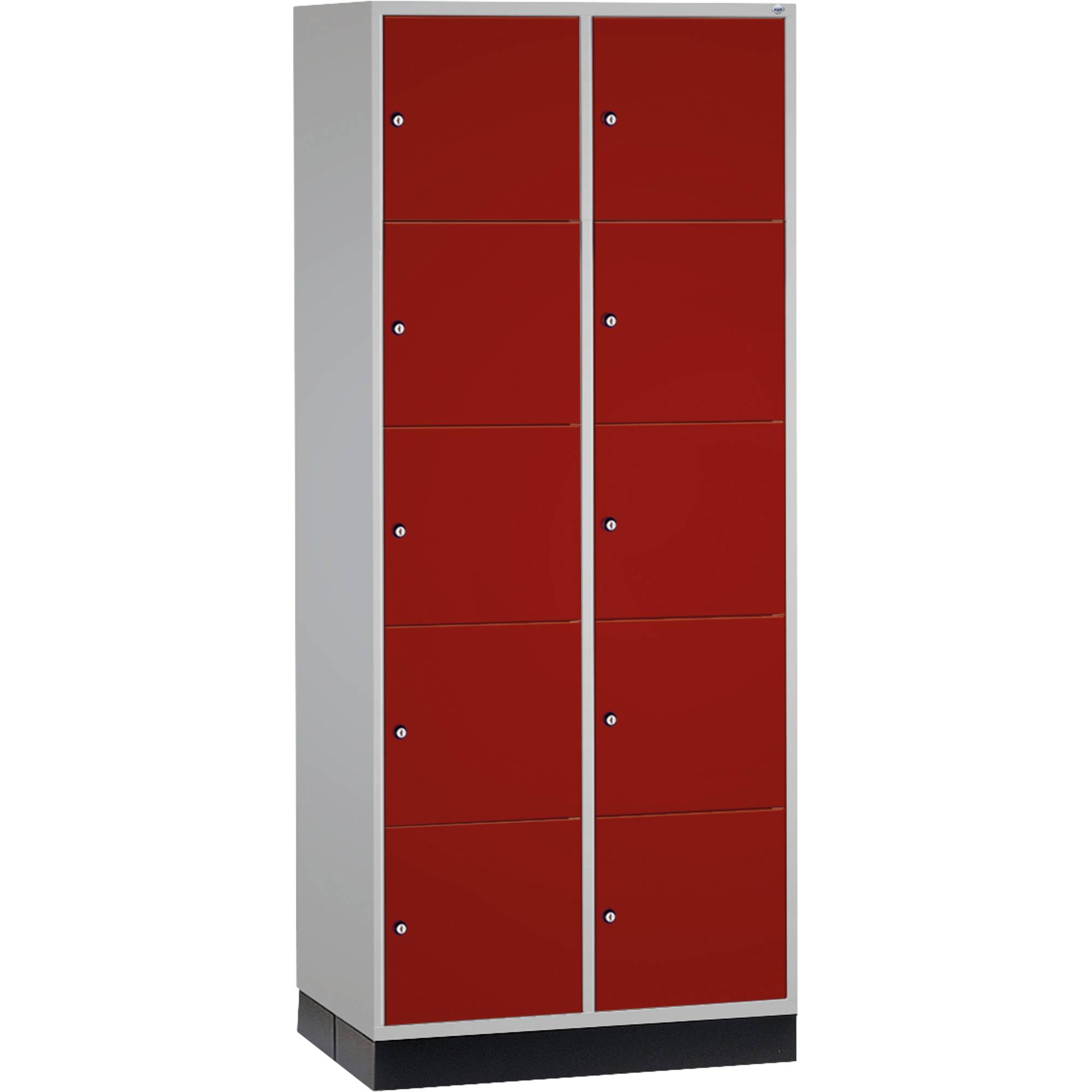 C+P Schließf.schrank 8570203S10003 10Fächer 1950x820x600mm lgr/rrt