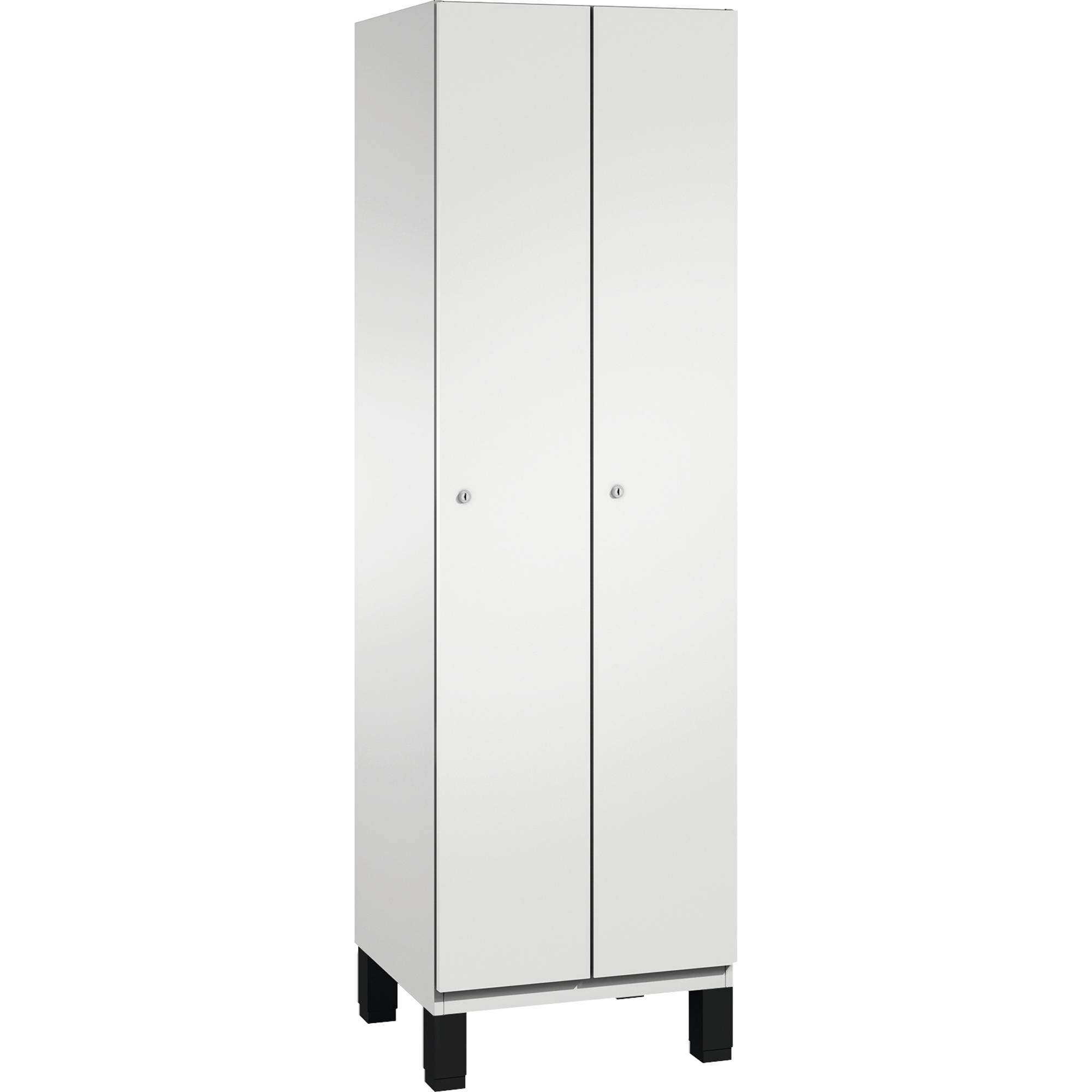 C+P Umkleidespind 4510020S10016 Füße 2Abteile B600mm lgr/lgr