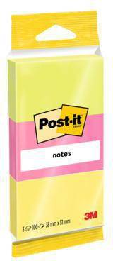 Post-it Haftnotiz Neon Notes 6812N 51x38mm sort 3St