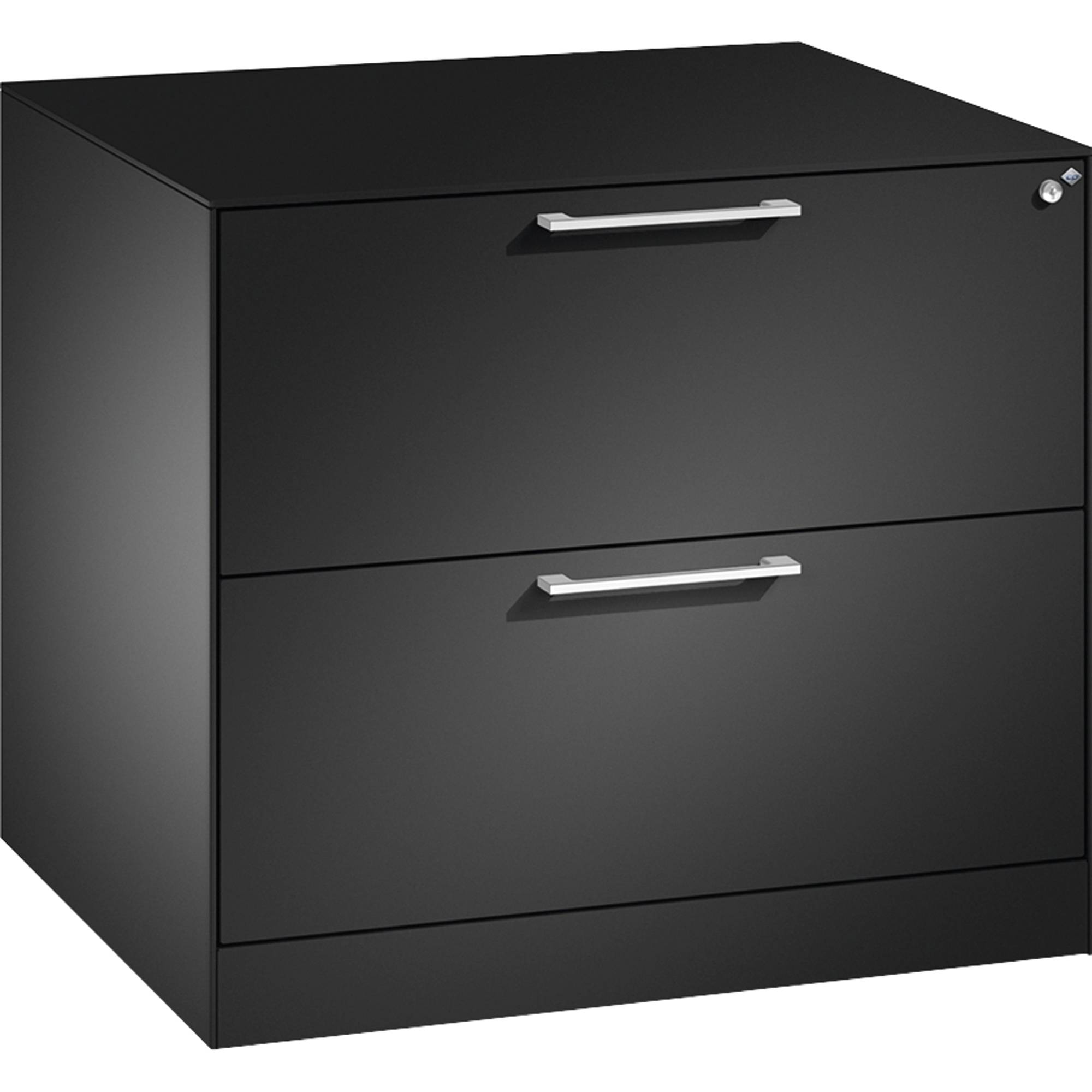 Hängeregistraturschrank Asisto 146273212 S10045 A4 2-bahnig silbergrau/schwarzgrau