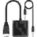 HDMI/VGA Adapter, vernickelt HDMI-Stecker (Typ A) > VGA-Buchse (15-polig)