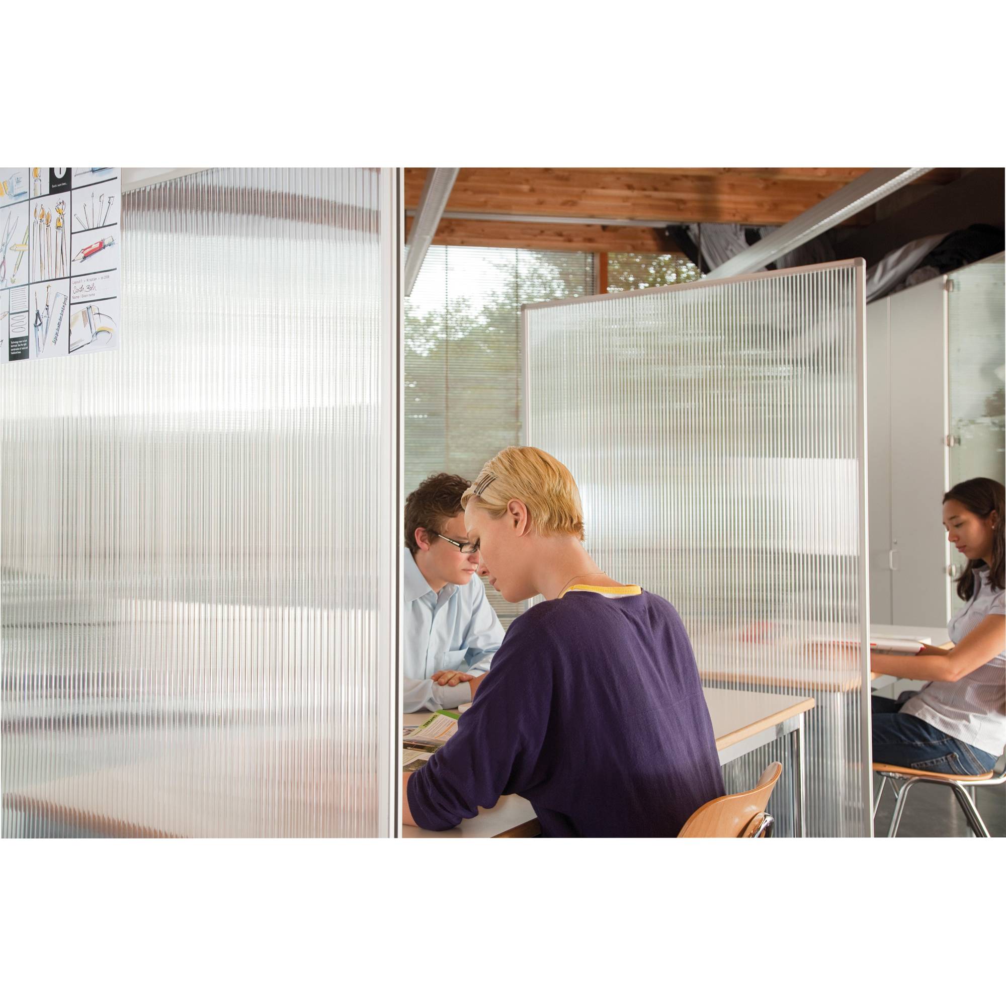 magnetoplan Raumteiler 110388 100x180x50cm transparent