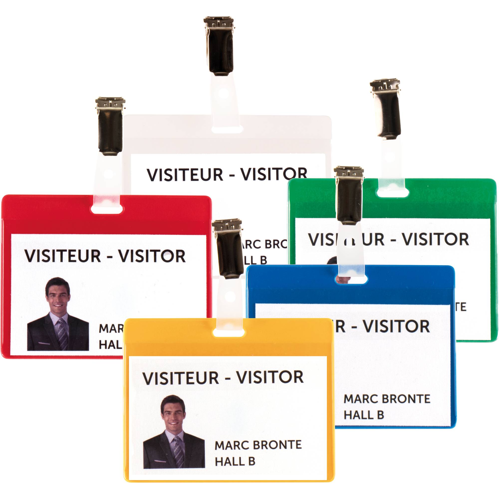 DJOIS Besucher-Namensschild 200500 82,5x103mm tr 25 St./Pack.