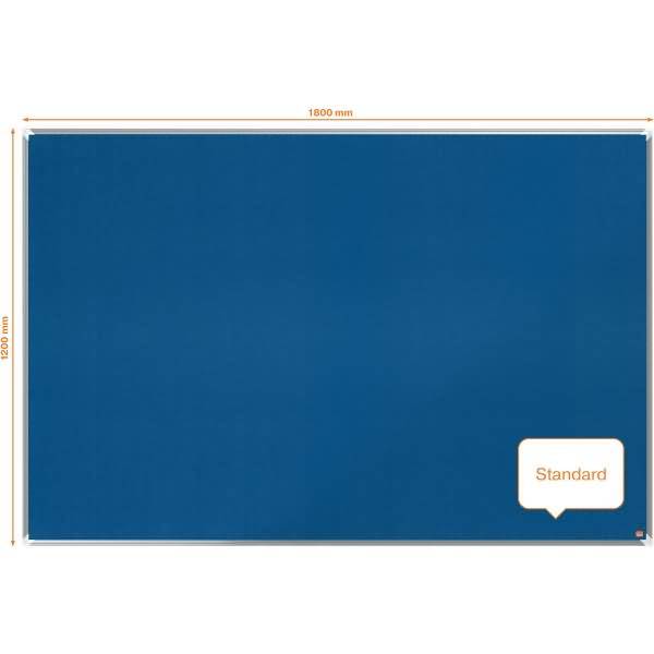Filz-Notiztafel Premium Plus Aluminiumrahmen 1800x1200mm blau