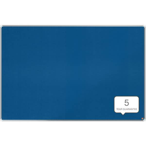 Filz-Notiztafel Premium Plus Aluminiumrahmen 1800x1200mm blau