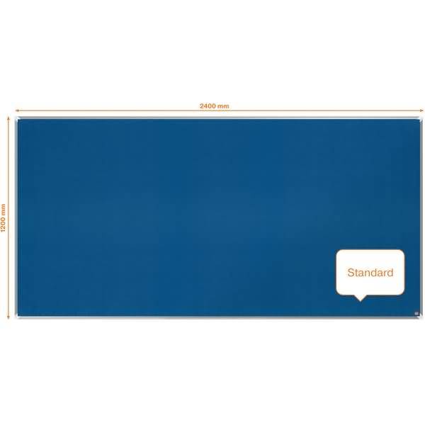 Filz-Notiztafel Premium Plus Aluminiumrahmen 2400x1200mm blau