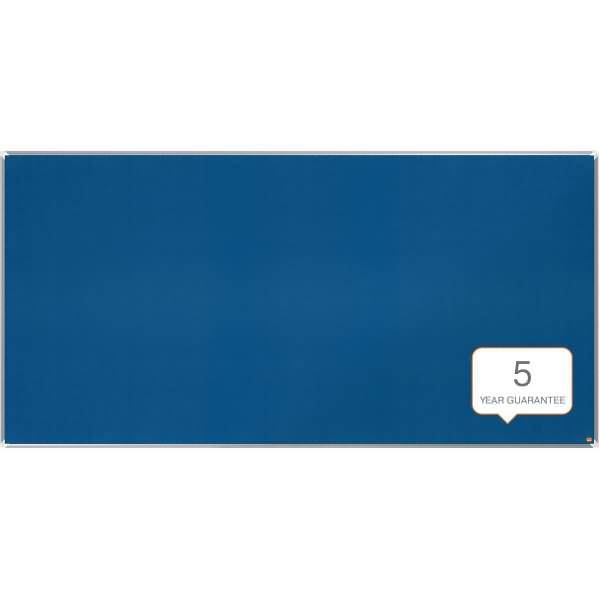 Filz-Notiztafel Premium Plus Aluminiumrahmen 2400x1200mm blau