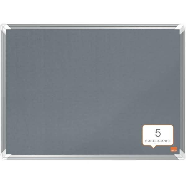 Filz-Notiztafel Premium Plus Aluminiumrahmen 600x450mm grau