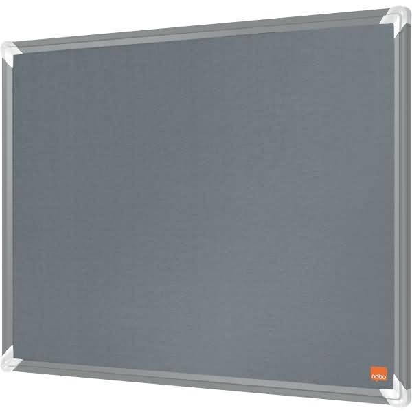 Filz-Notiztafel Premium Plus Aluminiumrahmen 600x450mm grau