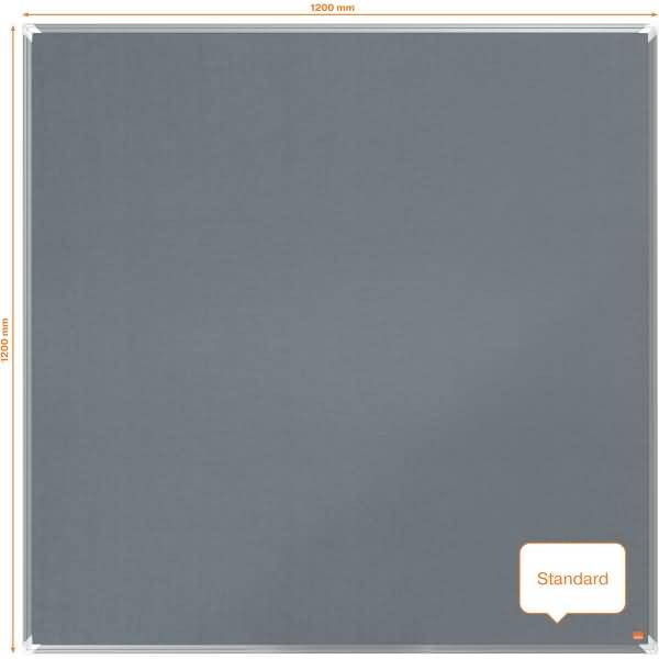 Filz-Notiztafel Premium Plus Aluminiumrahmen 1200x1200mm grau