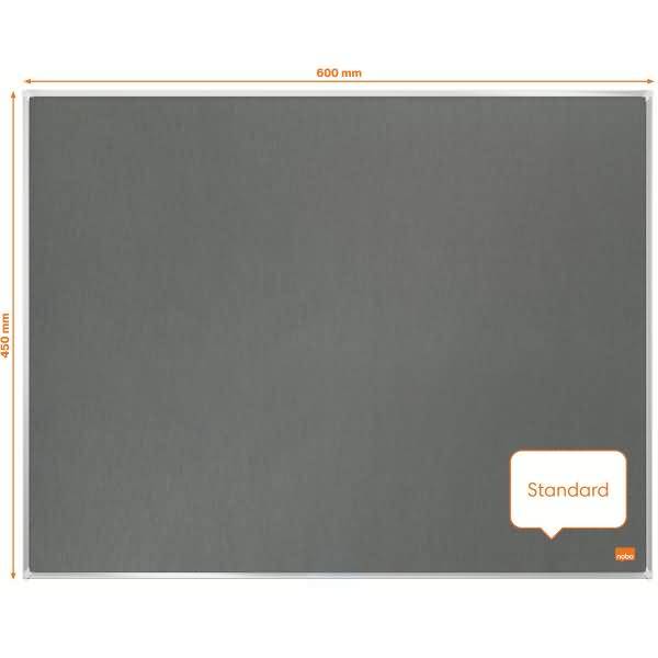 Filz-Notiztafel Impression Pro Aluminiumrahmen 600x450mm grau