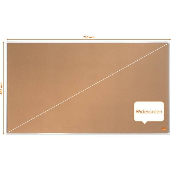 Kork-Notiztafel Impression Pro Widescreen 32 Zoll Aluminiumrahmen 710x400mm