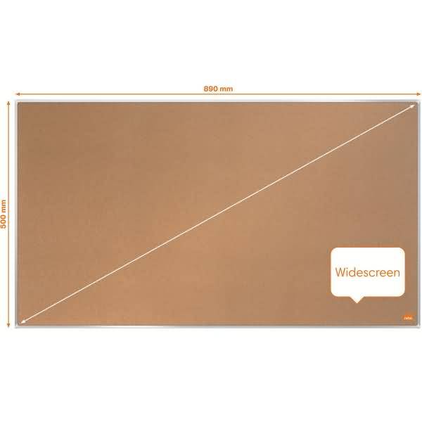 Kork-Notiztafel Impression Pro Widescreen 40 Zoll Aluminiumrahmen 890x500mm