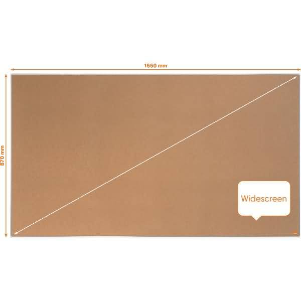 Kork-Notiztafel Impression Pro Widescreen 70 Zoll Aluminiumrahmen 1550x870 mm