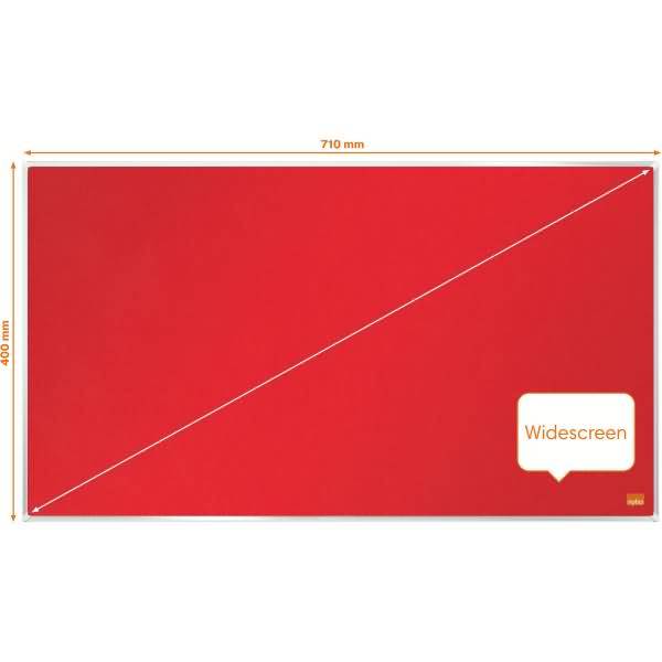 Filz-Notiztafel Impression Pro Widescreen 32 Zoll Aluminiumrahmen 710x400mm rot