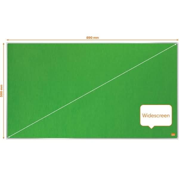 Filz-Notiztafel Impression Pro Widescreen 40 Zoll Aluminiumrahmen 890x500mm grün