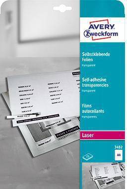 Avery Zweckform Folie 3482 DIN A4 sk 25 St./Pack.