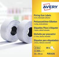 AVERY ZWECKFORM - Avery PLR1626 - Papier - entfernbarer Klebstoff - weiß - 26 x 16 mm 12000 Etikett(en) (10 Rolle(n)