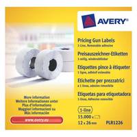 Avery Zweckform - Papier - entfernbarer Klebstoff - weiß - 12 x 26 mm 15000 Etikett(en) (10 Rolle(n)