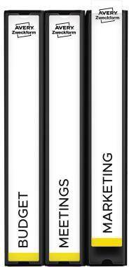 Avery Zweckform Einsteckrücken- schild C32266-25 weiß 225 St./Pack.
