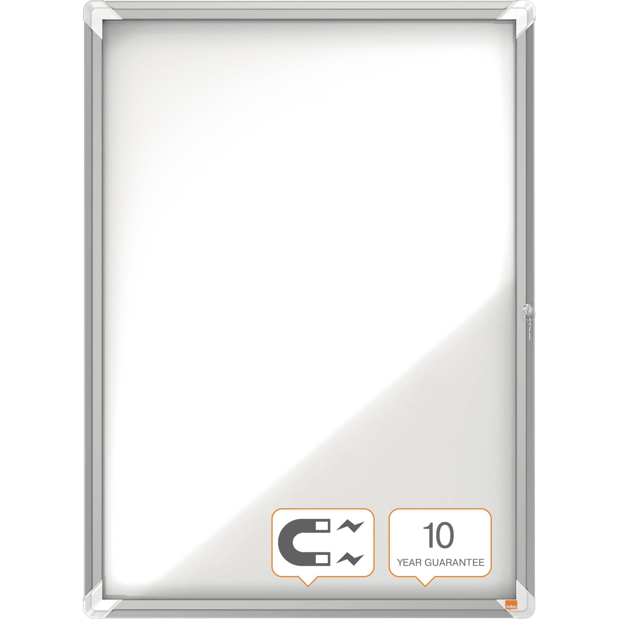 Nobo Schaukasten 1902560 75,2x100x 3,7cm innen 9 x DIN A4 weiß/silber