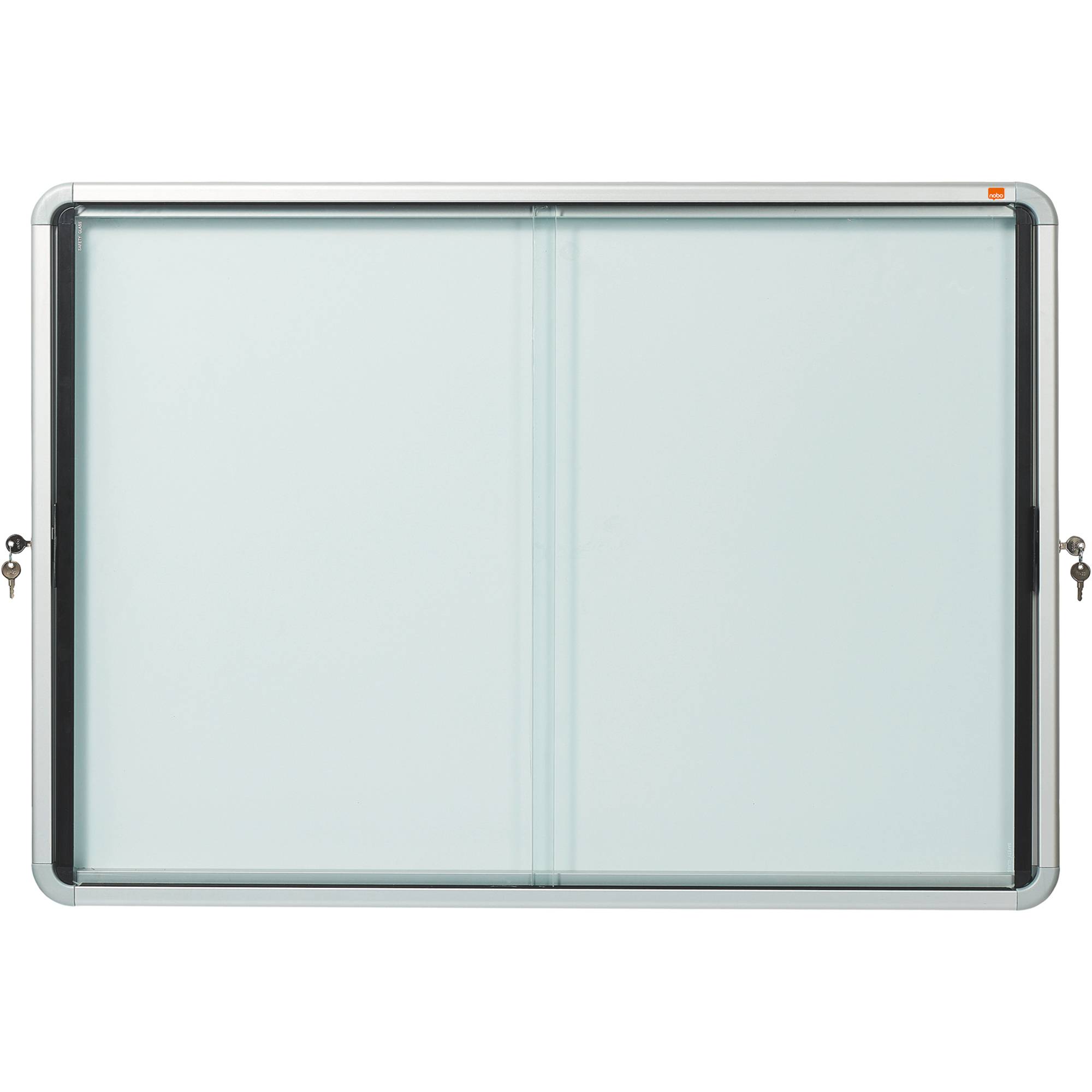 Nobo Schaukasten 1902569 97,2x69,2x 5,4cm innen 8 x DIN A4 weiß/silber