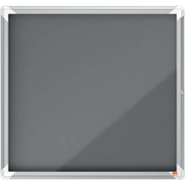 Schaukasten Premium Plus Innenbereich 6xA4 Filz Klapptür Glas grau