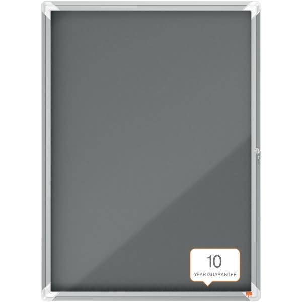 Schaukasten Premium Plus Innenbereich 9xA4 Filz Klapptür Glas grau