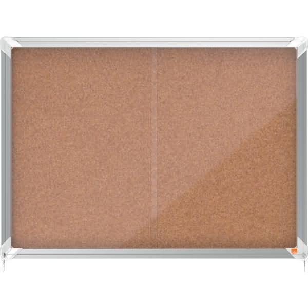 Schaukasten Premium Plus Innenbereich 8xA4 Kork Schiebetür Glas kork