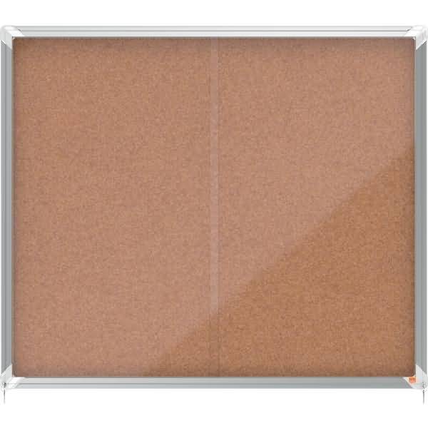 Schaukasten Premium Plus Innenbereich 15xA4 Kork Schiebetür Glas kork