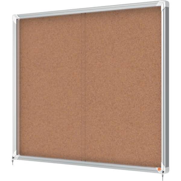 Schaukasten Premium Plus Innenbereich 15xA4 Kork Schiebetür Glas kork