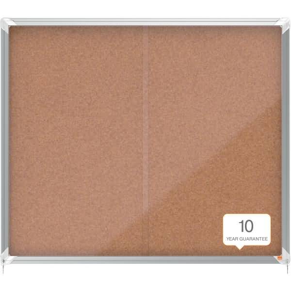 Schaukasten Premium Plus Innenbereich 15xA4 Kork Schiebetür Glas kork