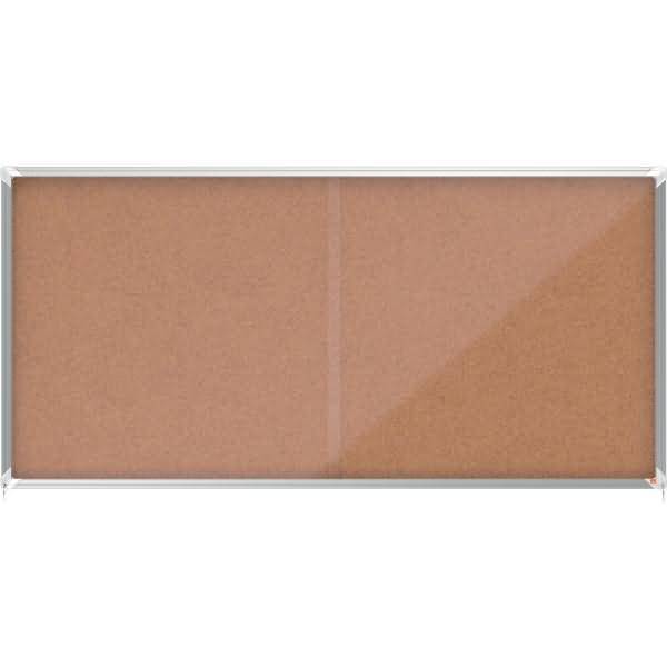 Schaukasten Premium Plus Innenbereich 27xA4 Kork Schiebetür Glas kork