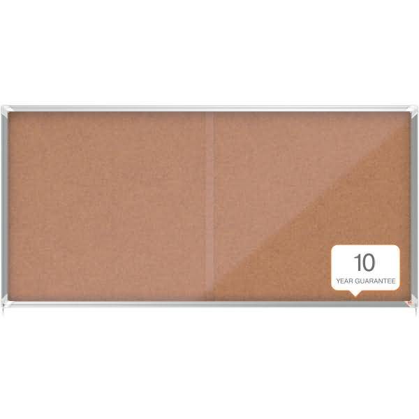 Schaukasten Premium Plus Innenbereich 27xA4 Kork Schiebetür Glas kork