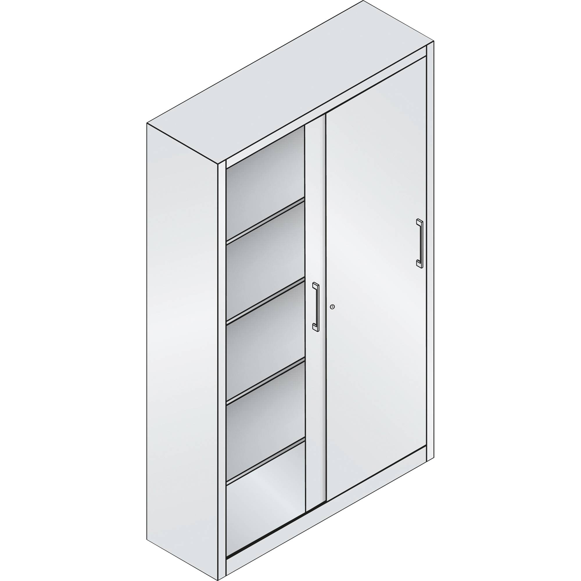 Aktenschrank Acurado 205000S10169 5OH weißaluminium/weißaluminium