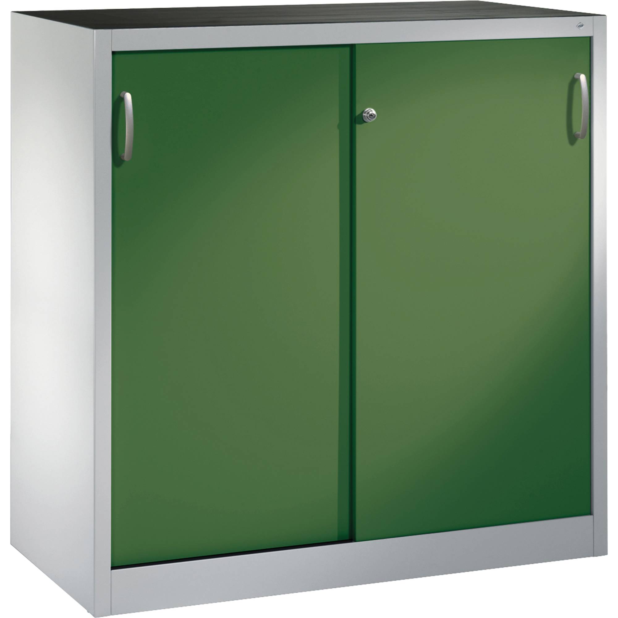 C+P Schwerlastschrank 2057092S10010 Schiebetür 1200x1200x500mm lgr/rgn