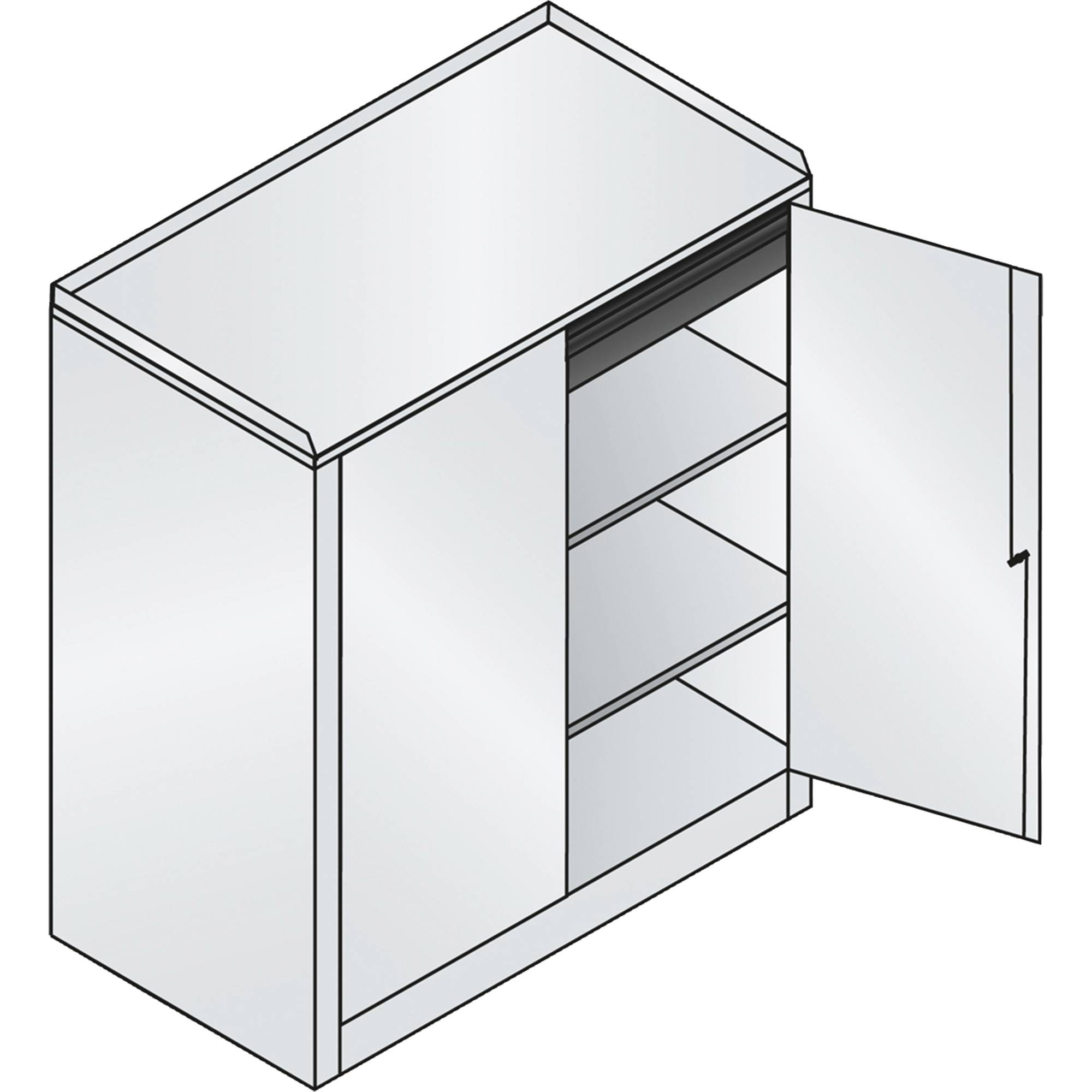 C+P Werkzeug-Beistellschrank 882100S10041 2Böden lgr/rgn