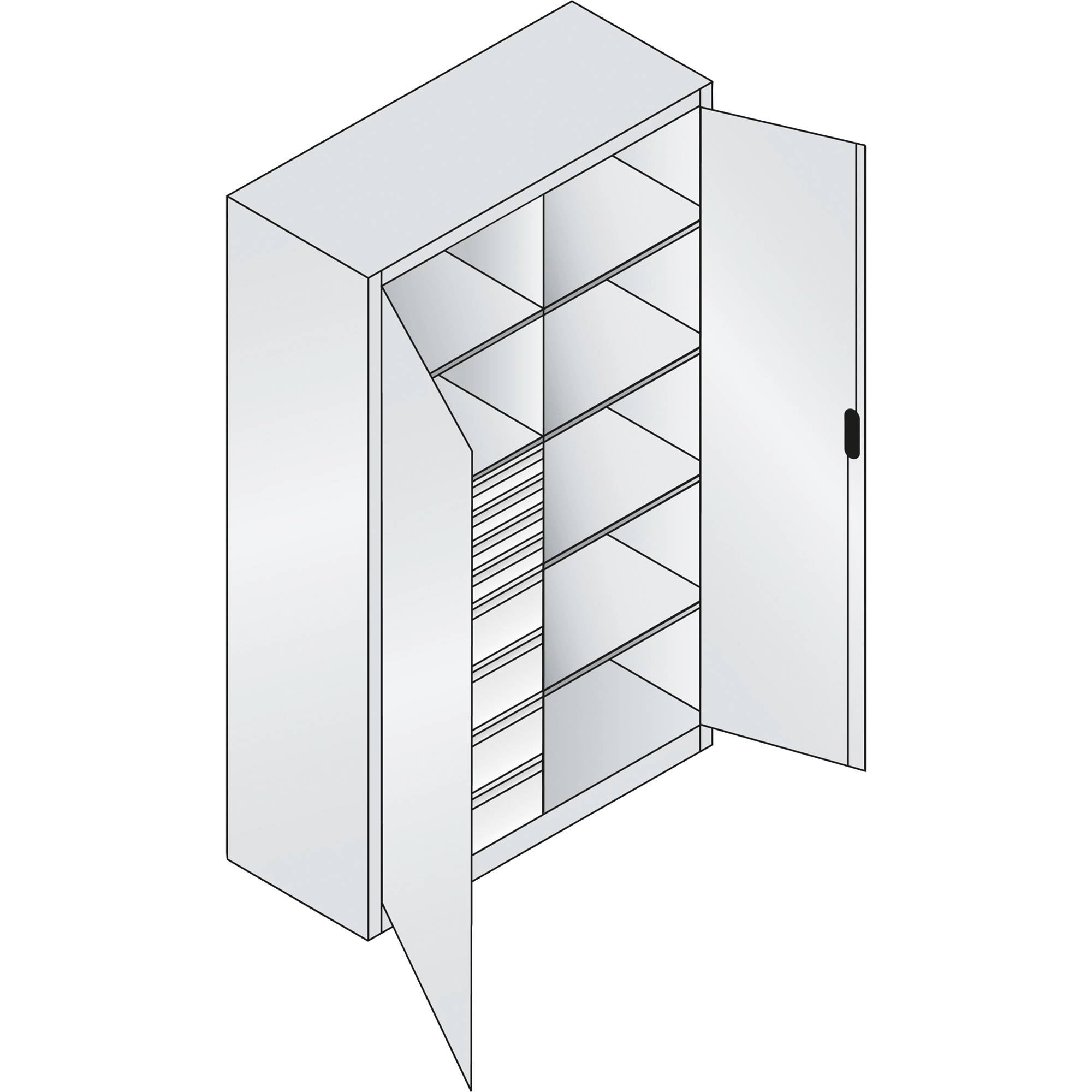 C+P Werkzeugschrank 8931305S10056 6Bd. 6Sch. 1950x1200x500mm lgr/rrt