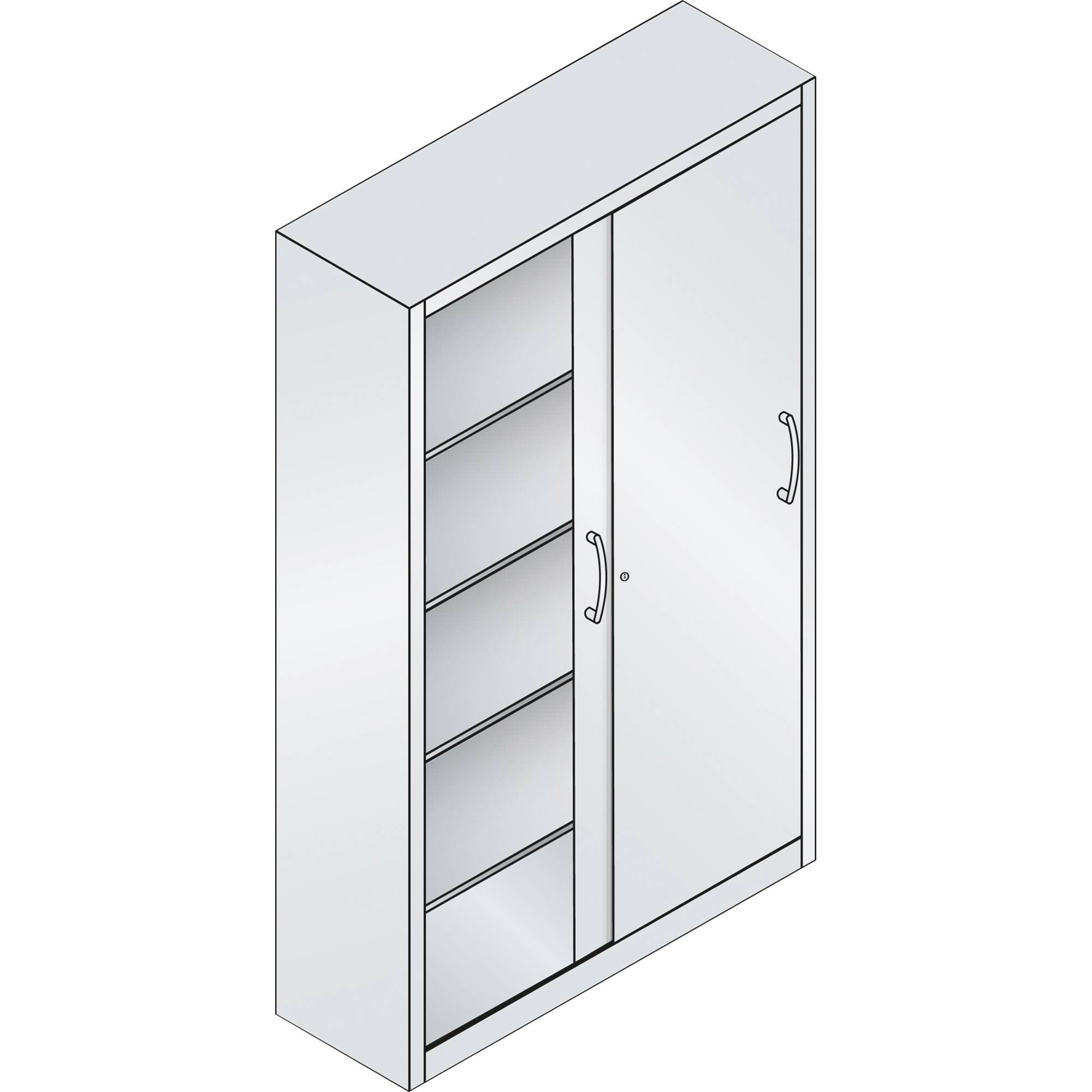 C+P Werkzeugschrank 204900S10080 4Böden 1950x1200x400mm lgr/lbl