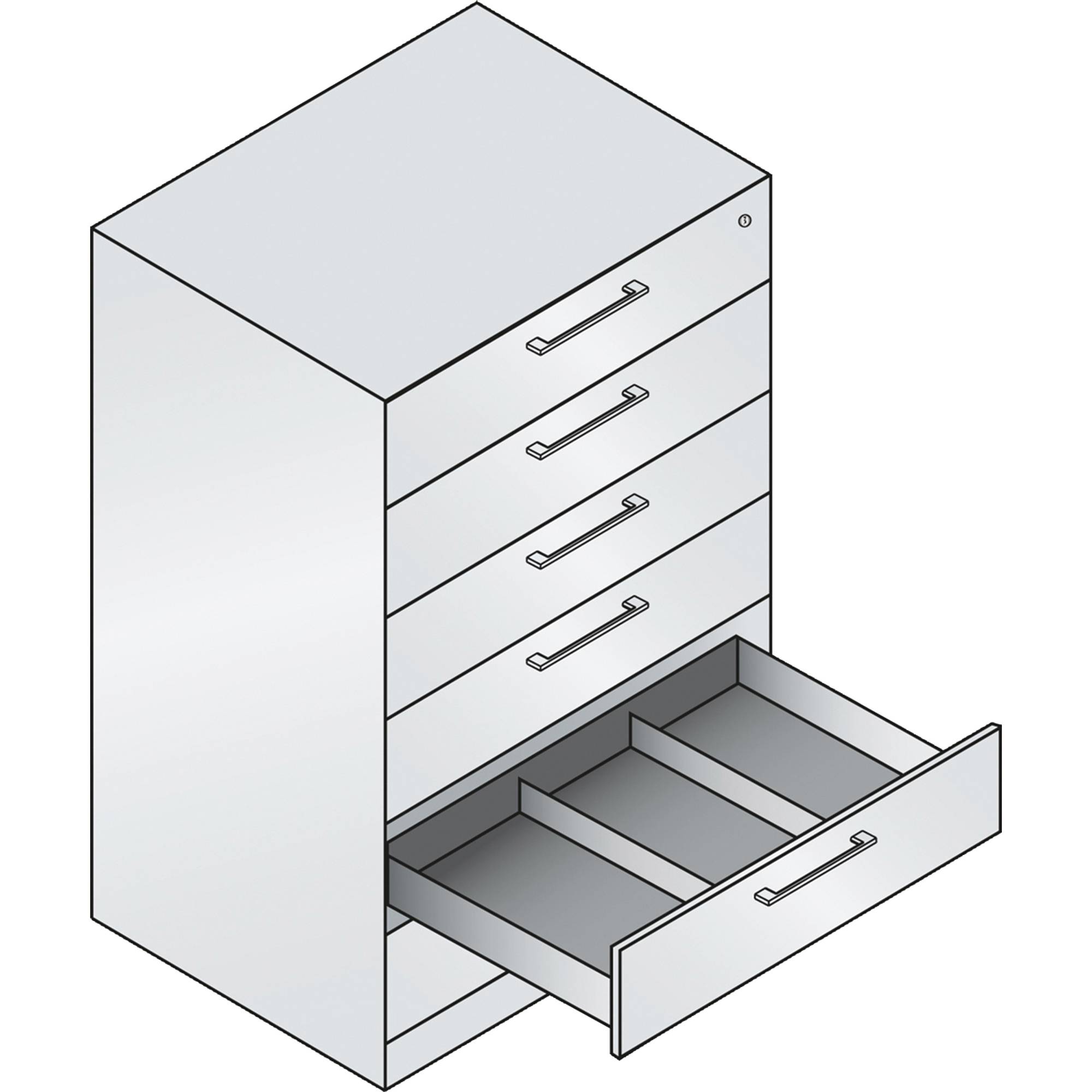 C+P Karteischrank Asisto 146223623S10114 A5 quer sgr/sgr
