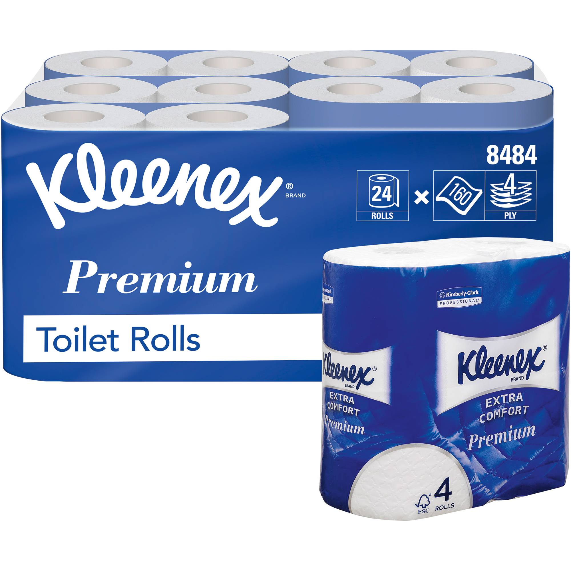 Kleenex Toilettenpapier 8484 4lagig 160Blatt 6x4 Rl./Pack.