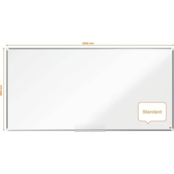Whiteboard Premium Plus Emaille magnetisch Aluminiumrahmen 1800x900mm weiß