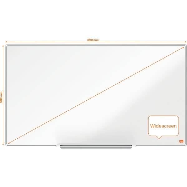 Whiteboard Impression Pro Emaille Widescreen 40 Zoll magnetisch Aluminiumrahmen weiß