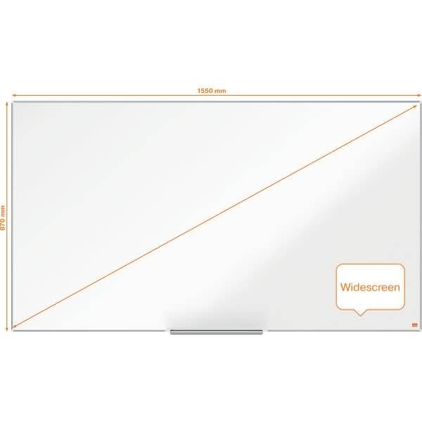 Whiteboard Impression Pro Emaille Widescreen 70 Zoll magnetisch Aluminiumrahmen weiß