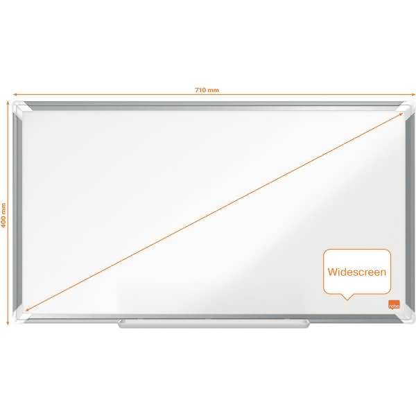 Whiteboard Premium Plus Stahl Widescreen 32 Zoll magnetisch weiß