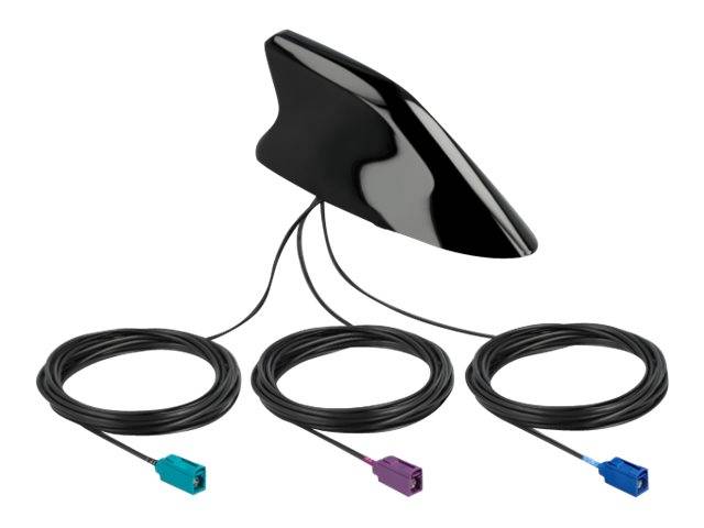 Delock - Antenne - Haifischflosse - Navigation, Mobiltelefon, Wi-Fi - 2 dBi (für 1.575 MHz)
