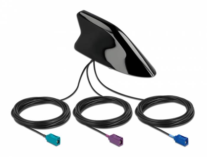Delock - Antenne - Haifischflosse - Navigation, Mobiltelefon, Wi-Fi - 2 dBi (für 1.575 MHz)