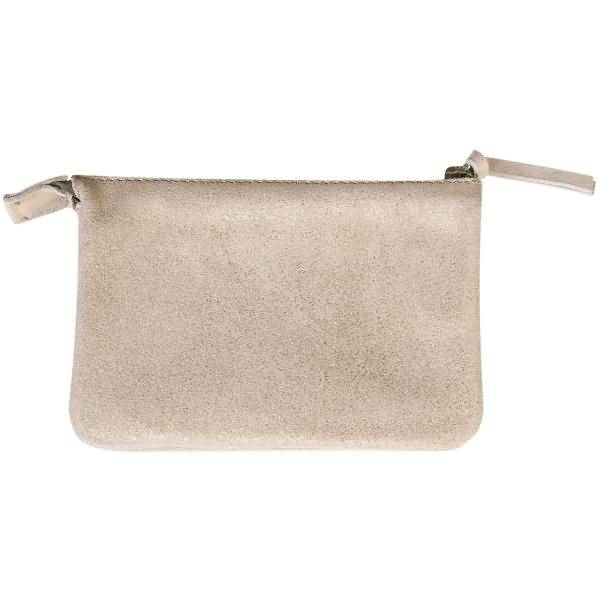 Tasche Feder klein Leder mit 2 Fächern 13x9cm gold