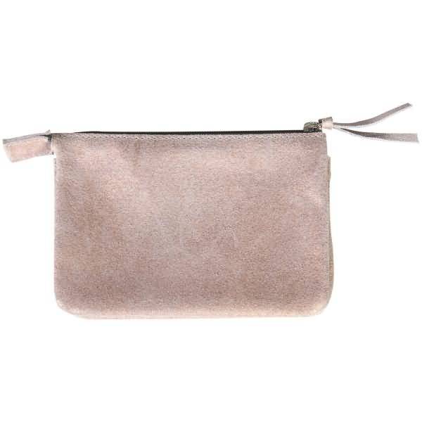 Tasche Feder klein Leder mit 2 Fächern 13x9cm copper