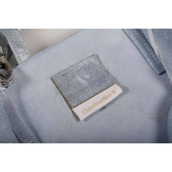 Tasche Federe Leder 16x9x23cm sky blue